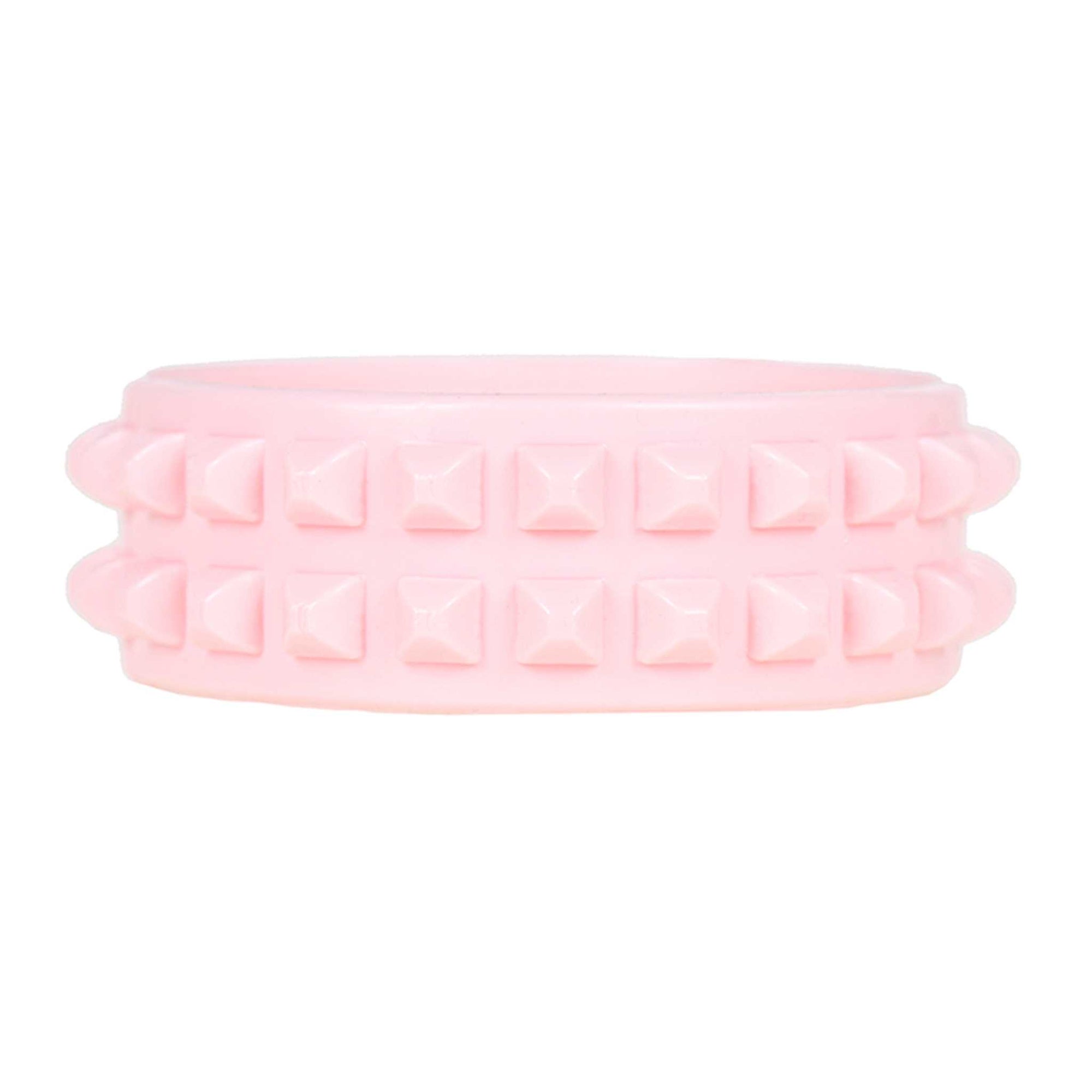Baby pink tick jelly bracelets with studs