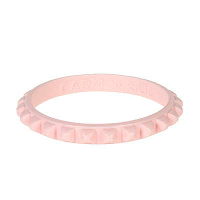 Baby pink 80s jelly bracelets with studs rose scented