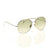 Olive green lenses in a gold aviator sunglasses for men and women