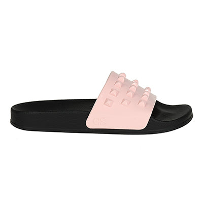 Made in Italy Franco jelly slides in color blush with studs