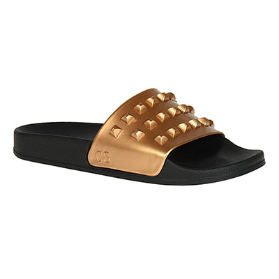 Gold studded Franco jelly shoes for a day out with friends