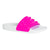 Made in Italy Franco white jelly slides in color fuchsia