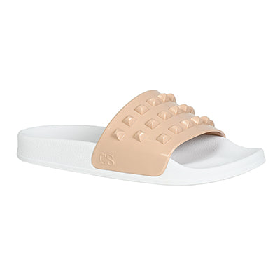 Studded Carmen Sol Franco jelly shoes 80s in color blush