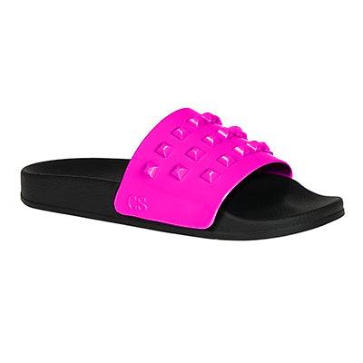 Womens jelly slides in color fuchsia from Carmen Sol