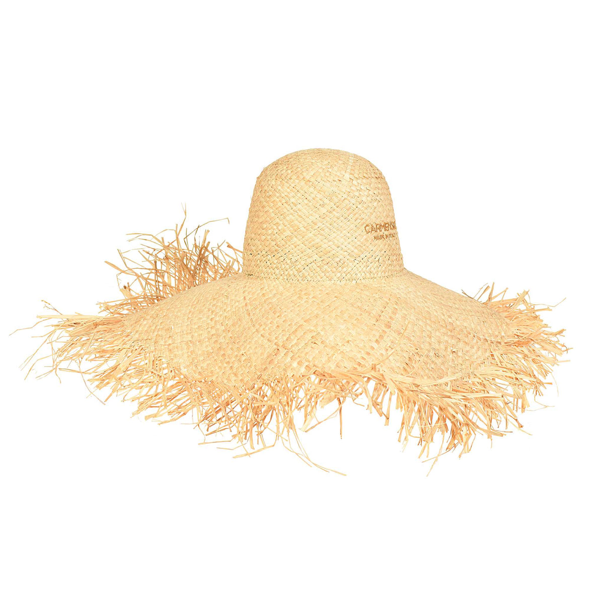 Carmen Sol Severino sun hat in color nude which are handcrafted from Italy
