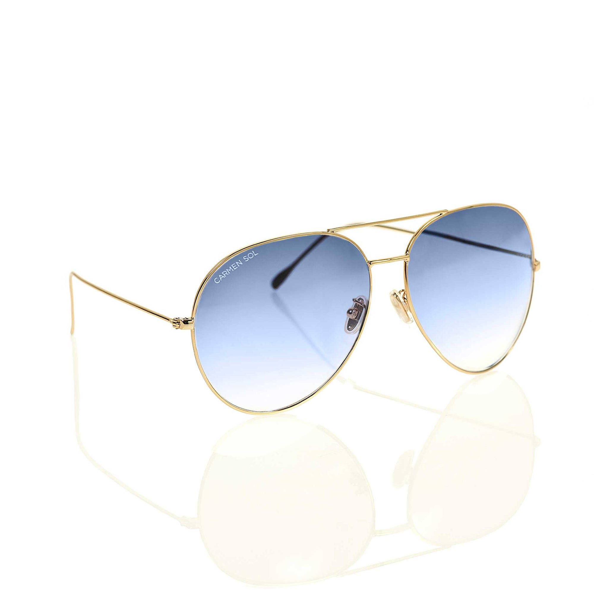 Gold Aviator sunglasses