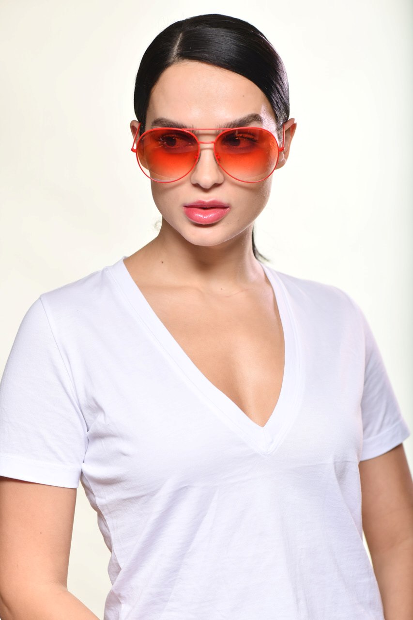 Red designer sunglasses for women and for men