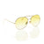 Gold aviator sunglasses for women and gradient lenses