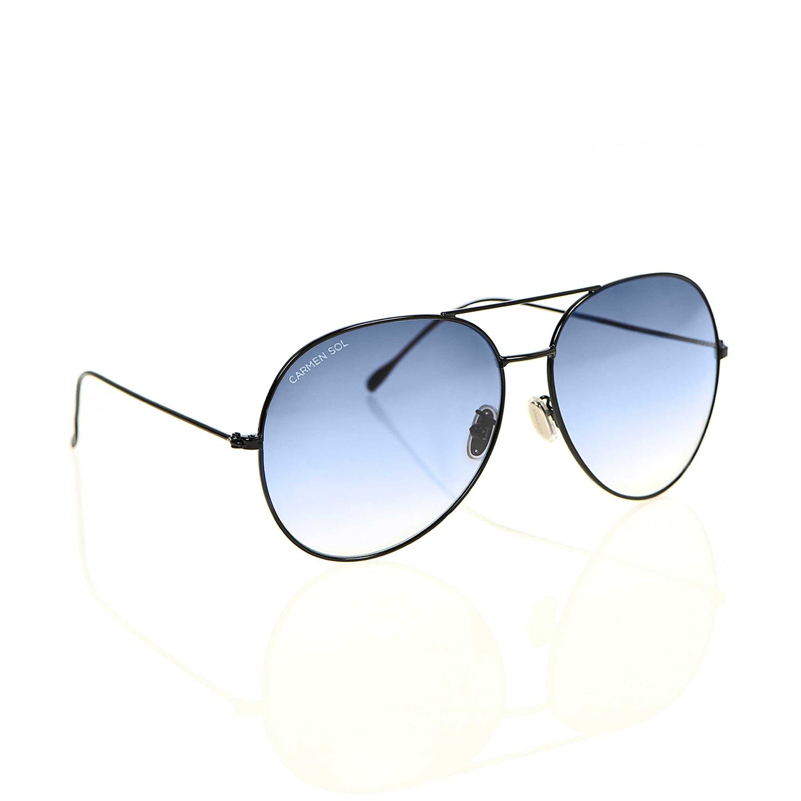 Women's aviator sunglasses in color navy