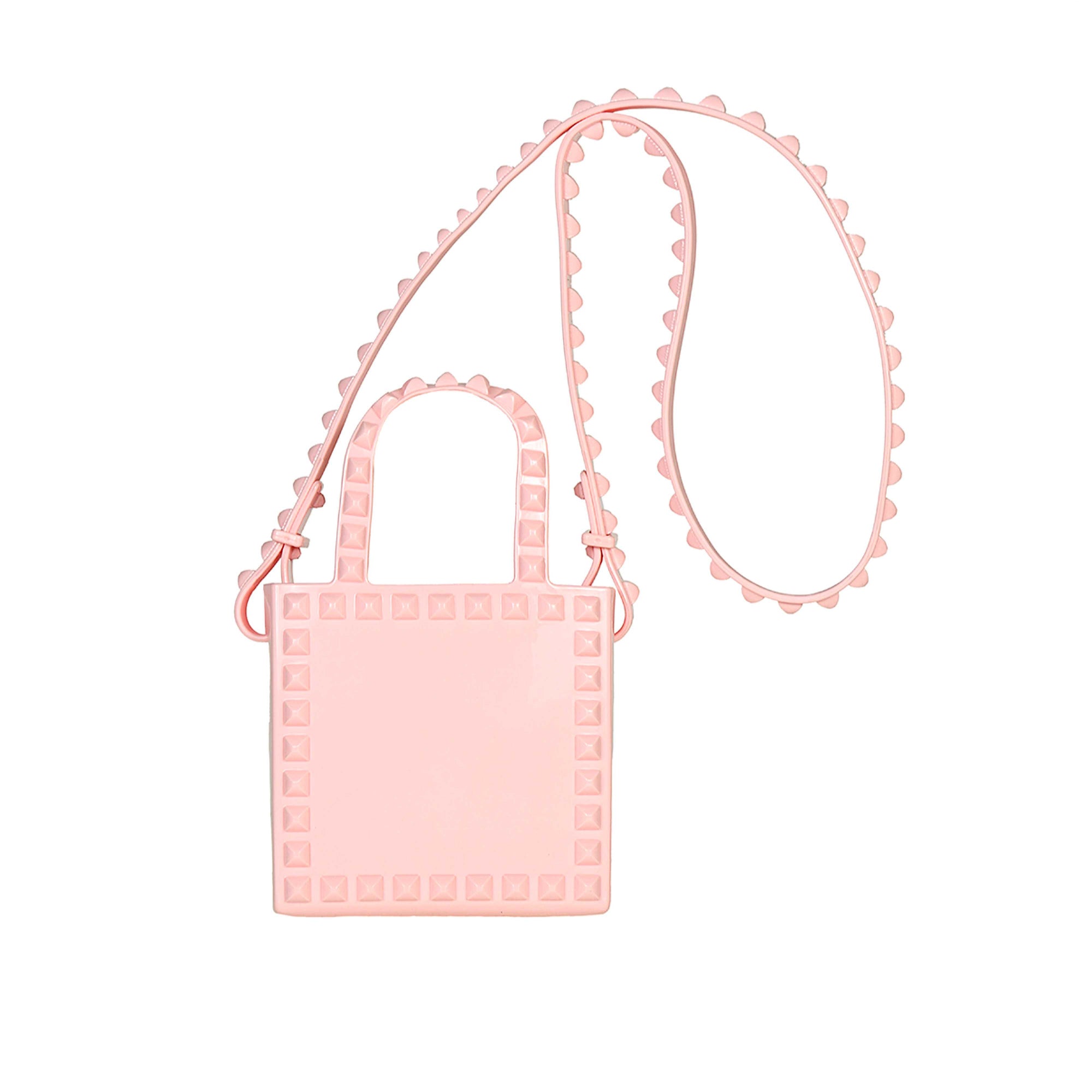 Baby pink Alice kids jelly shoulder bag from minicarmensol.