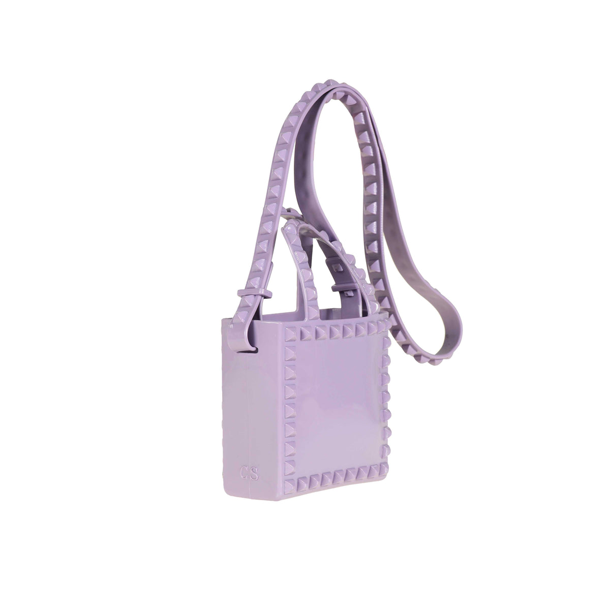 Violet jelly kids shoulder bag from minicarmensol attracts vacation lovers.