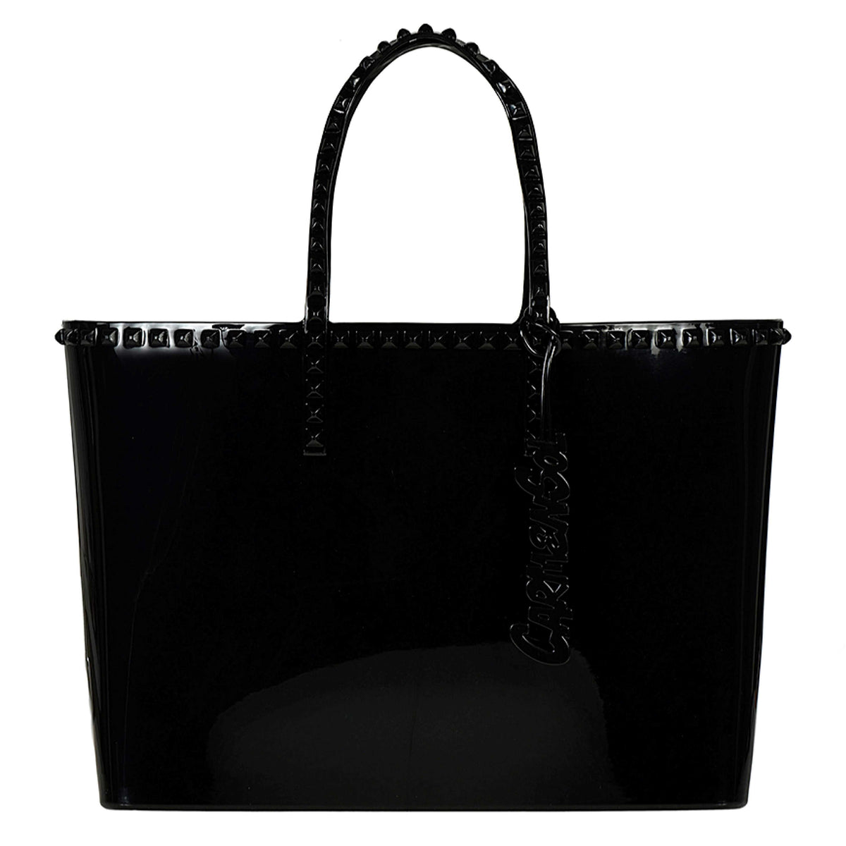 large tote bags for women in Black with studs