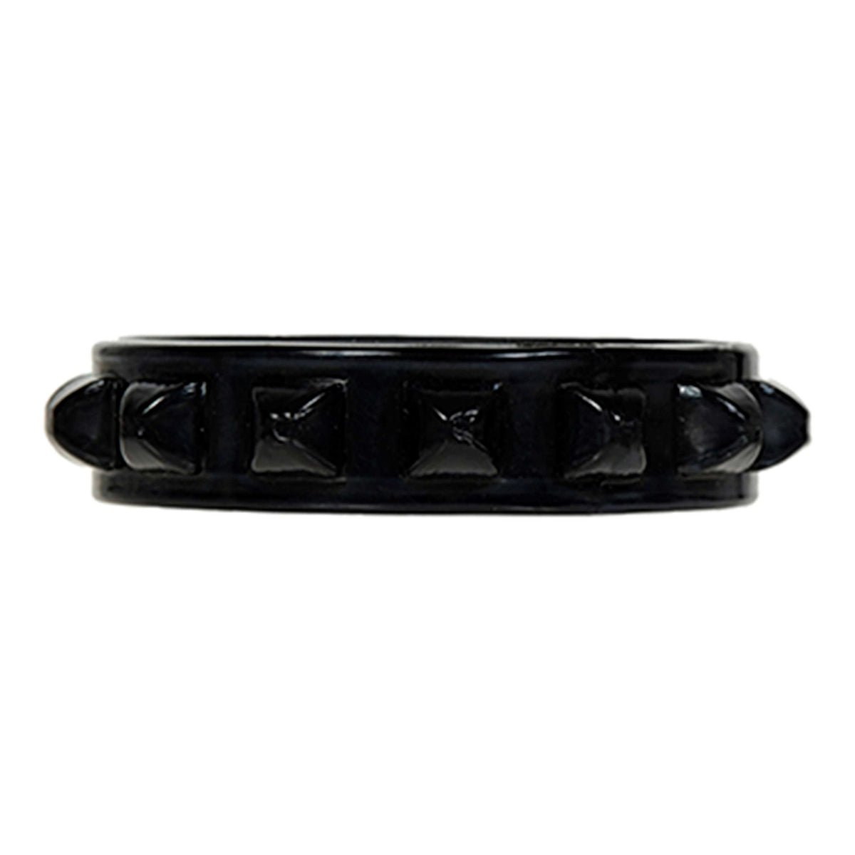 Black bracelets stackable in material jelly for men and for women