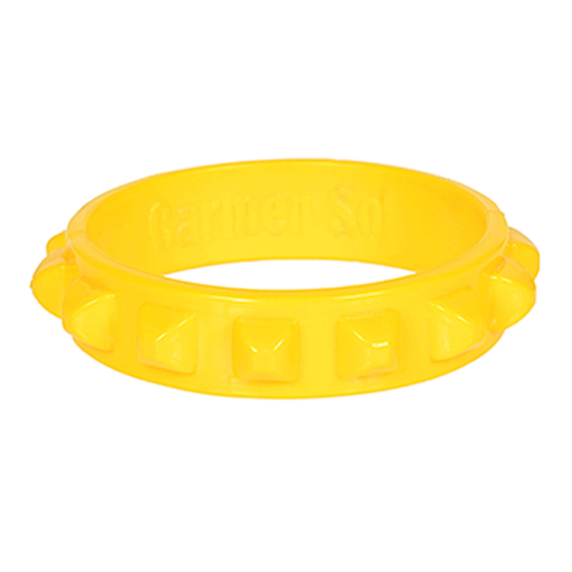 Yellow jelly bracelets stackable 80s