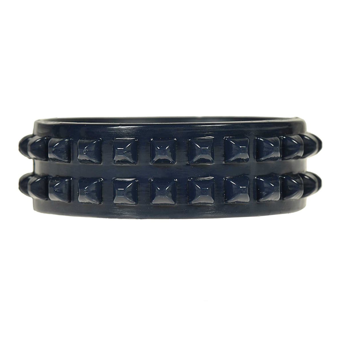 Navy blue jelly bracelets with studs