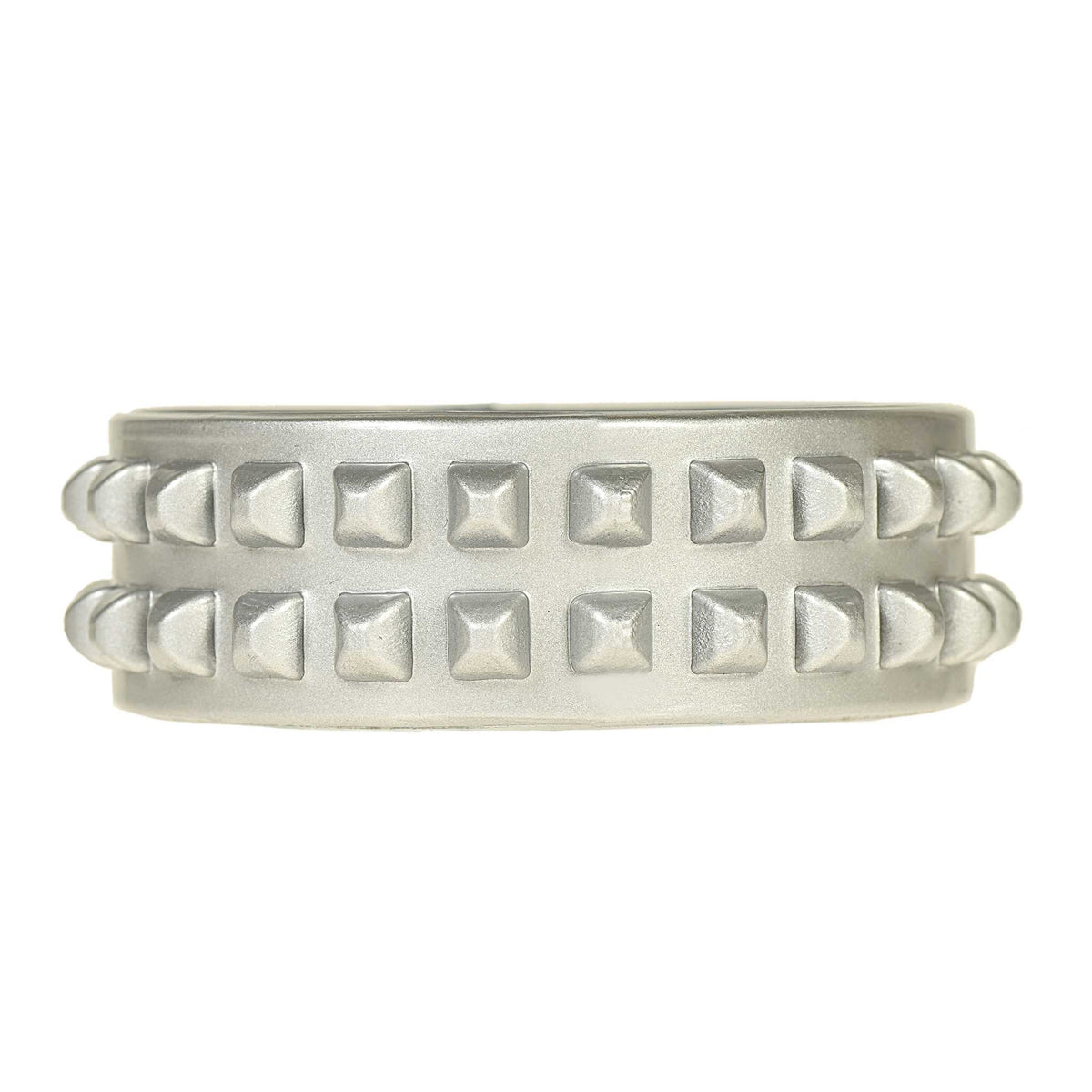 Silver stackable bracelets for women with studs