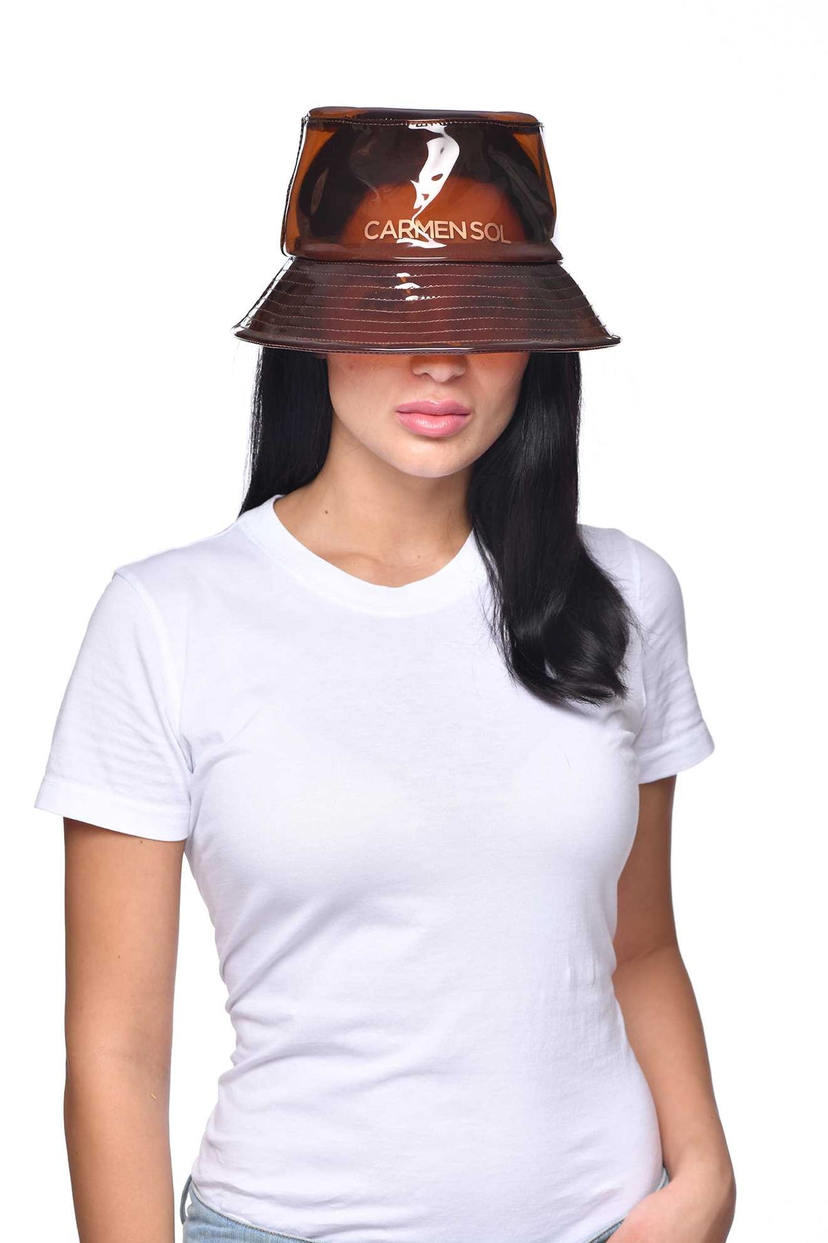 Made in Italy womens bucket hat in color brown from Carmen Sol