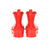 Pair of red Carmen Sol Bottega puddle boots in the back view