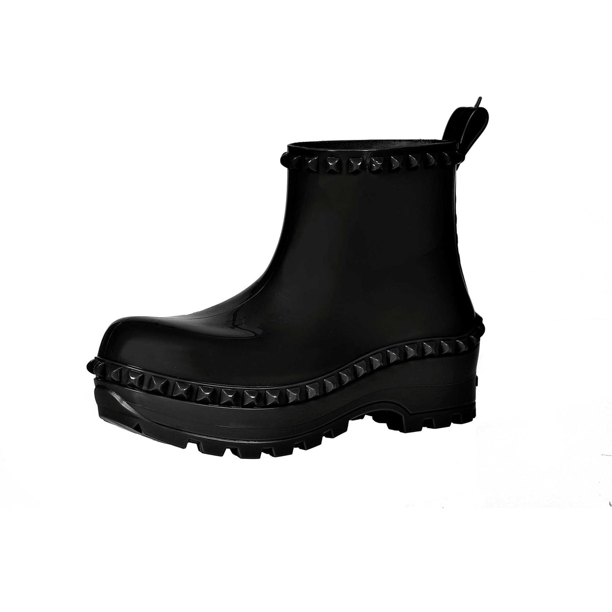 Carmen Sol jelly Bottega puddle boots in color black