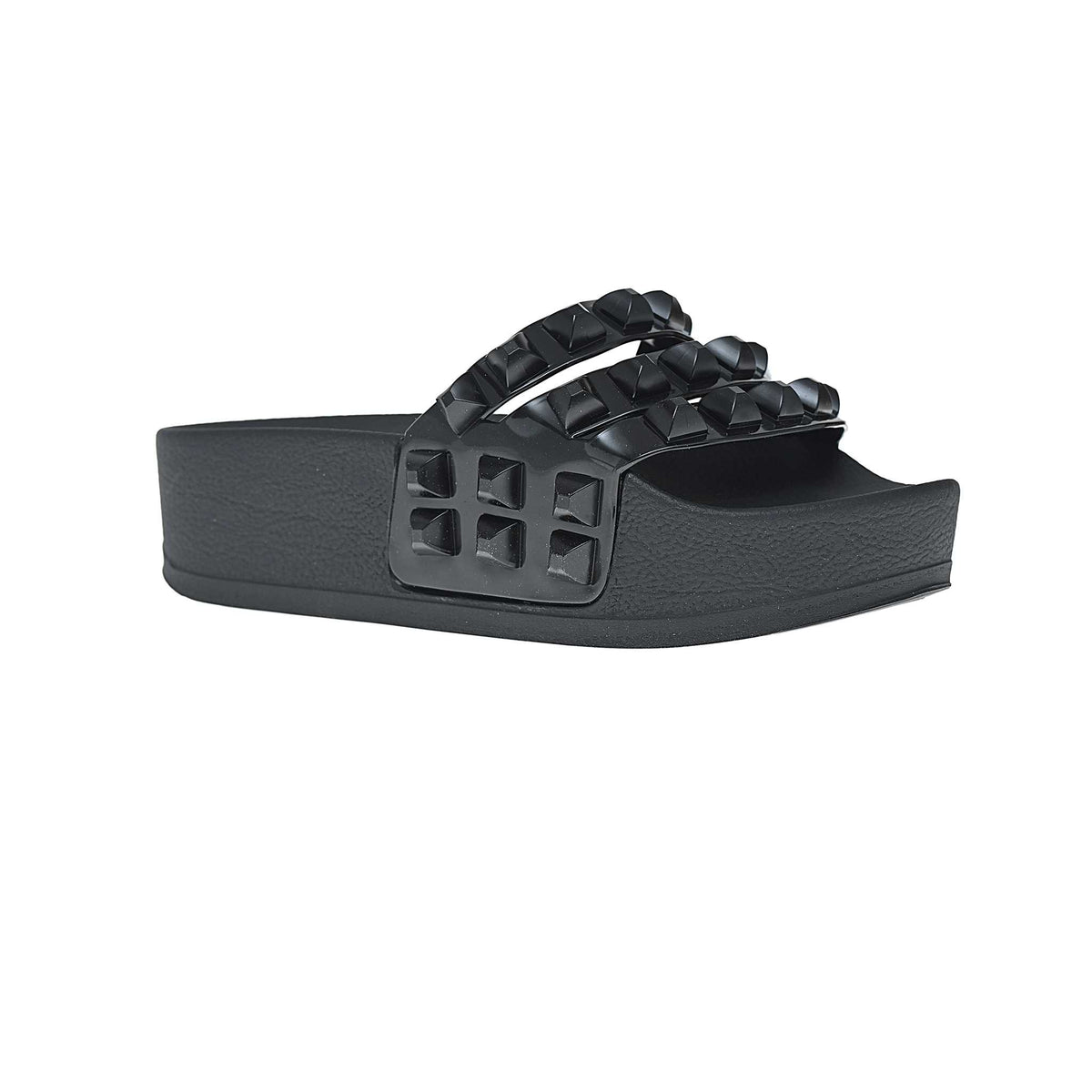 Black platform heels, platform black sandals, jelly slide sandals from carmen sol