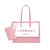 Taormina beach bags for women in color baby pink with detachable purse