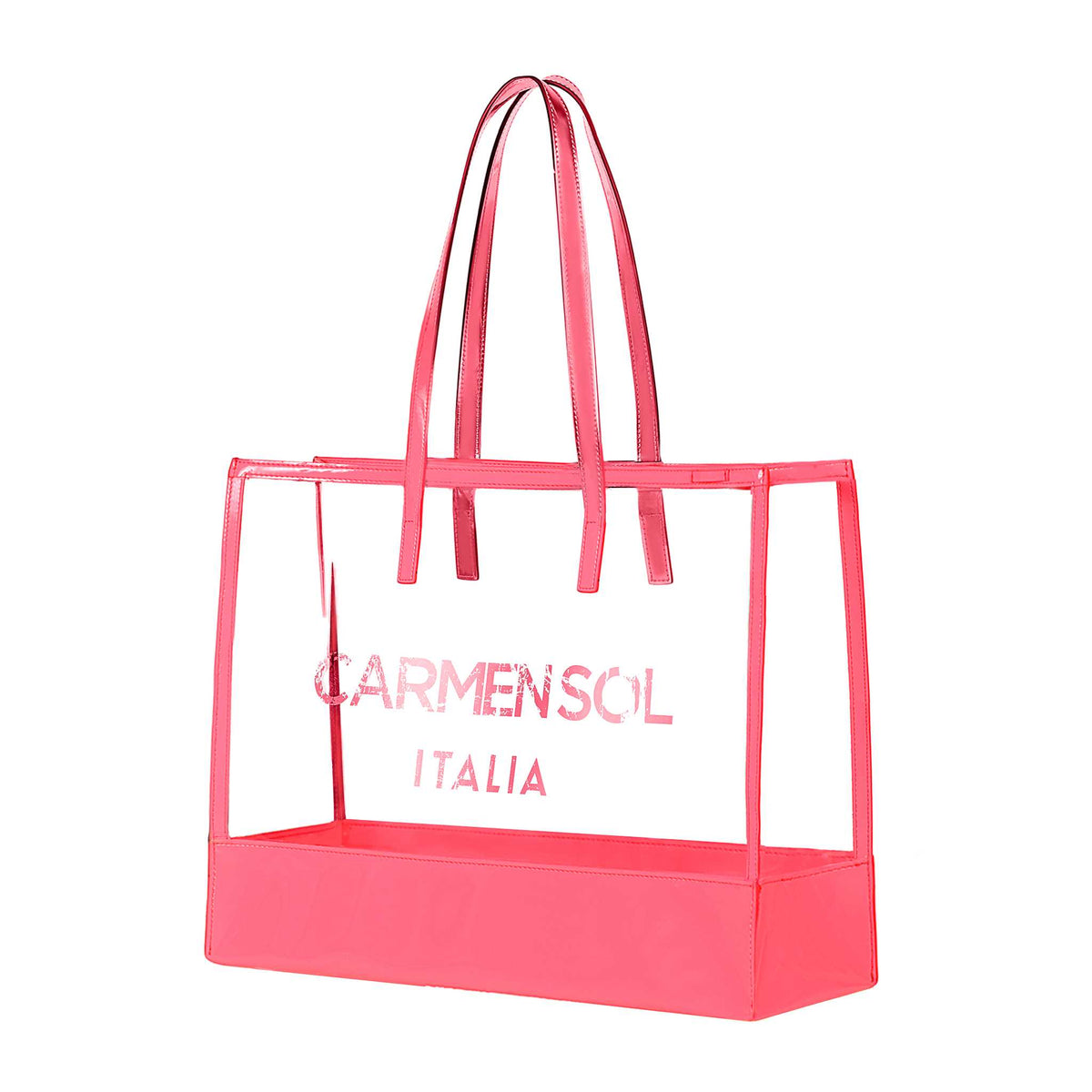 Carmen Sol Taormina clear bags in color neon pink