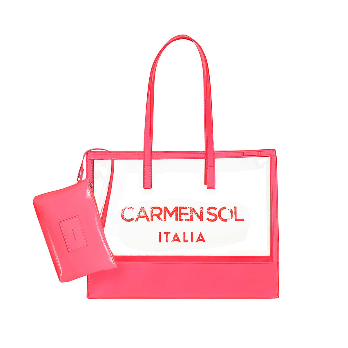 Taormina beach bags for women which are recyclable in color neon pink