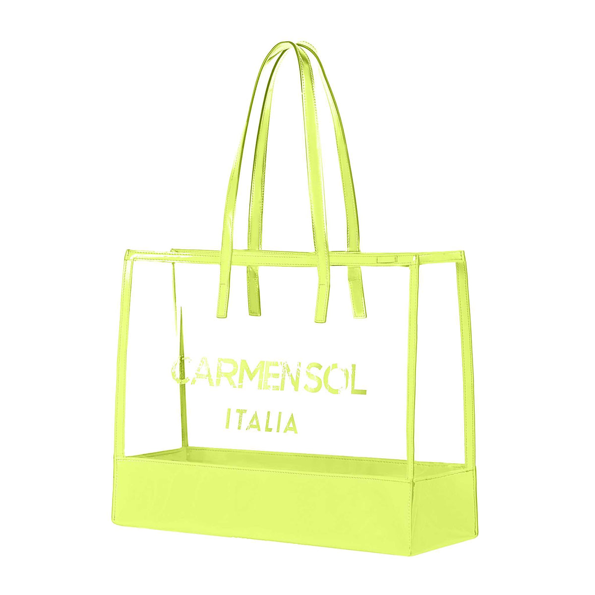Carmen Sol large tote bags in color neon yellow 