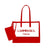 Clear beach bags for women in color red with detachable mini bag