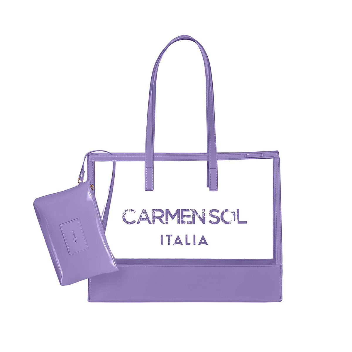 Made in Italy Taormina beach bags for women in color violet