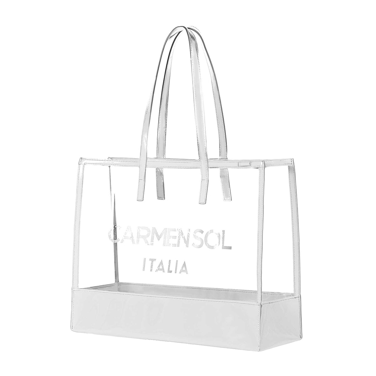 Carmen Sol large tote bags in color white for the beach