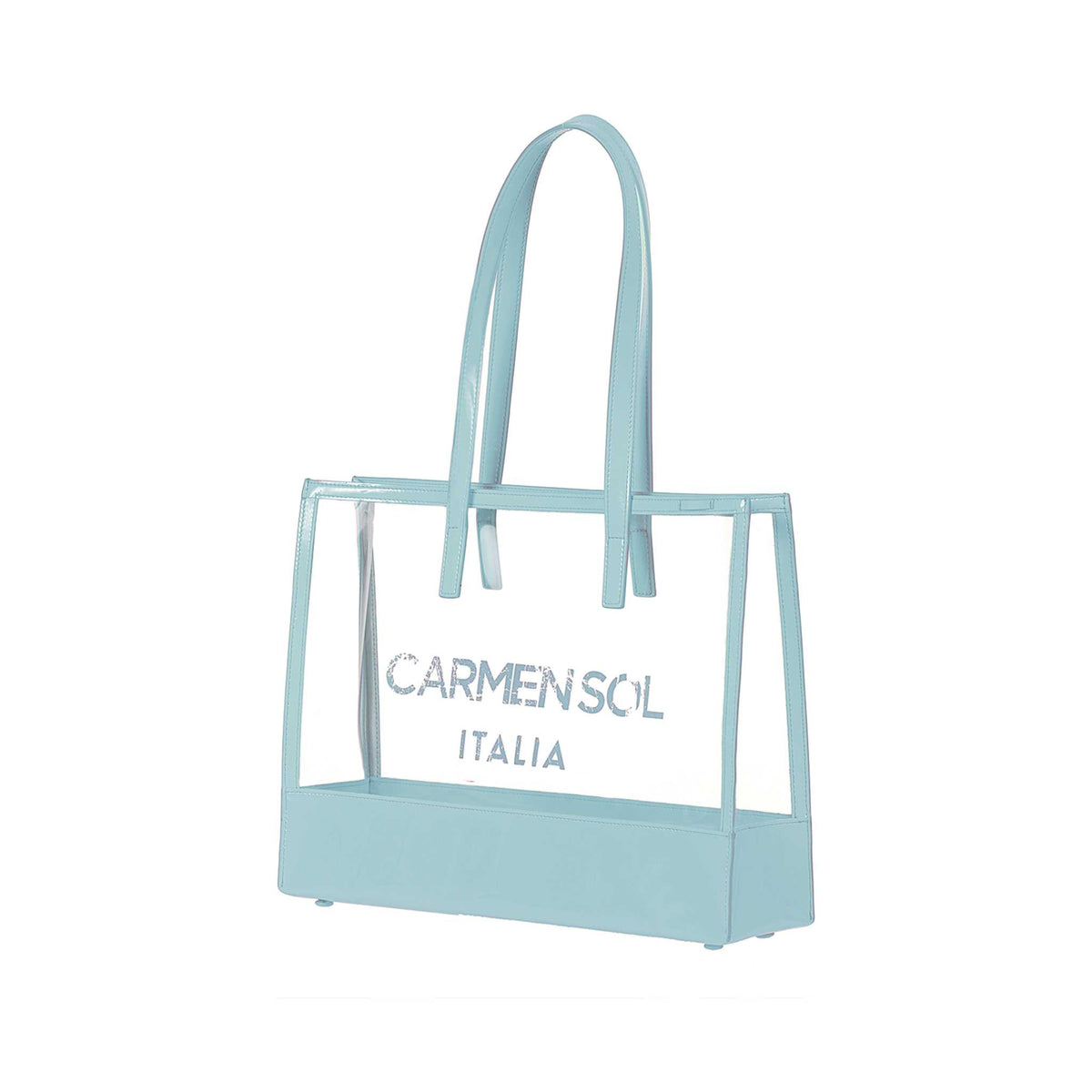 large tote bag in color baby blue from Carmen Sol