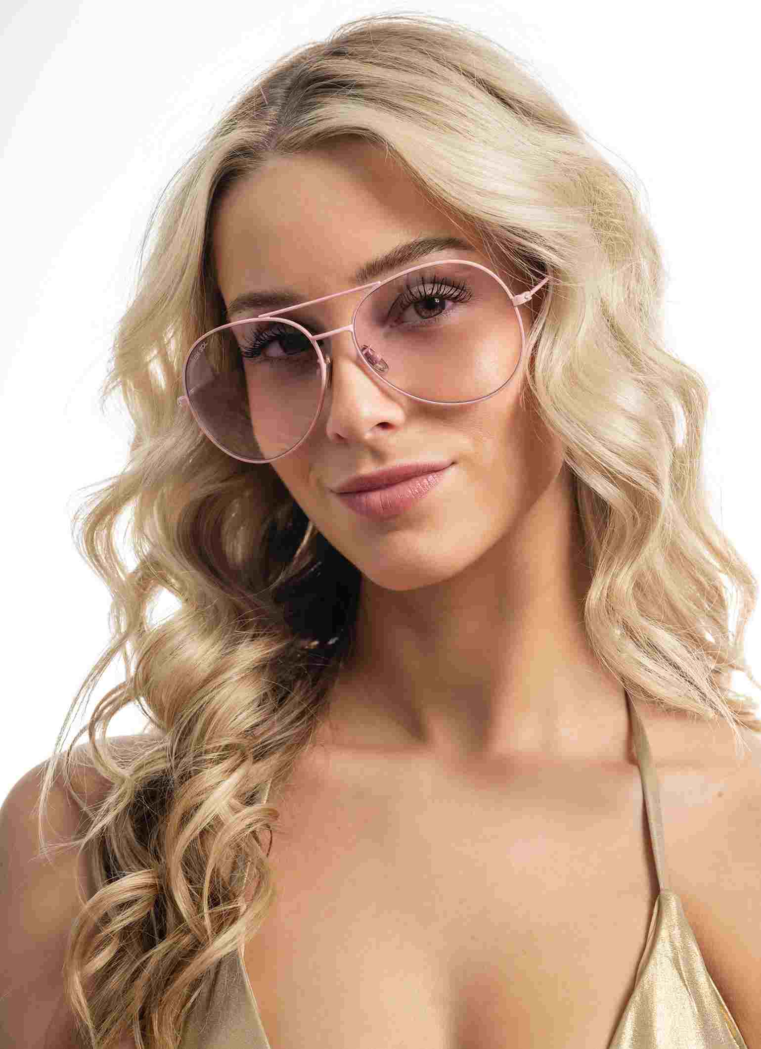 Baby Pink Aviator sunglasses1