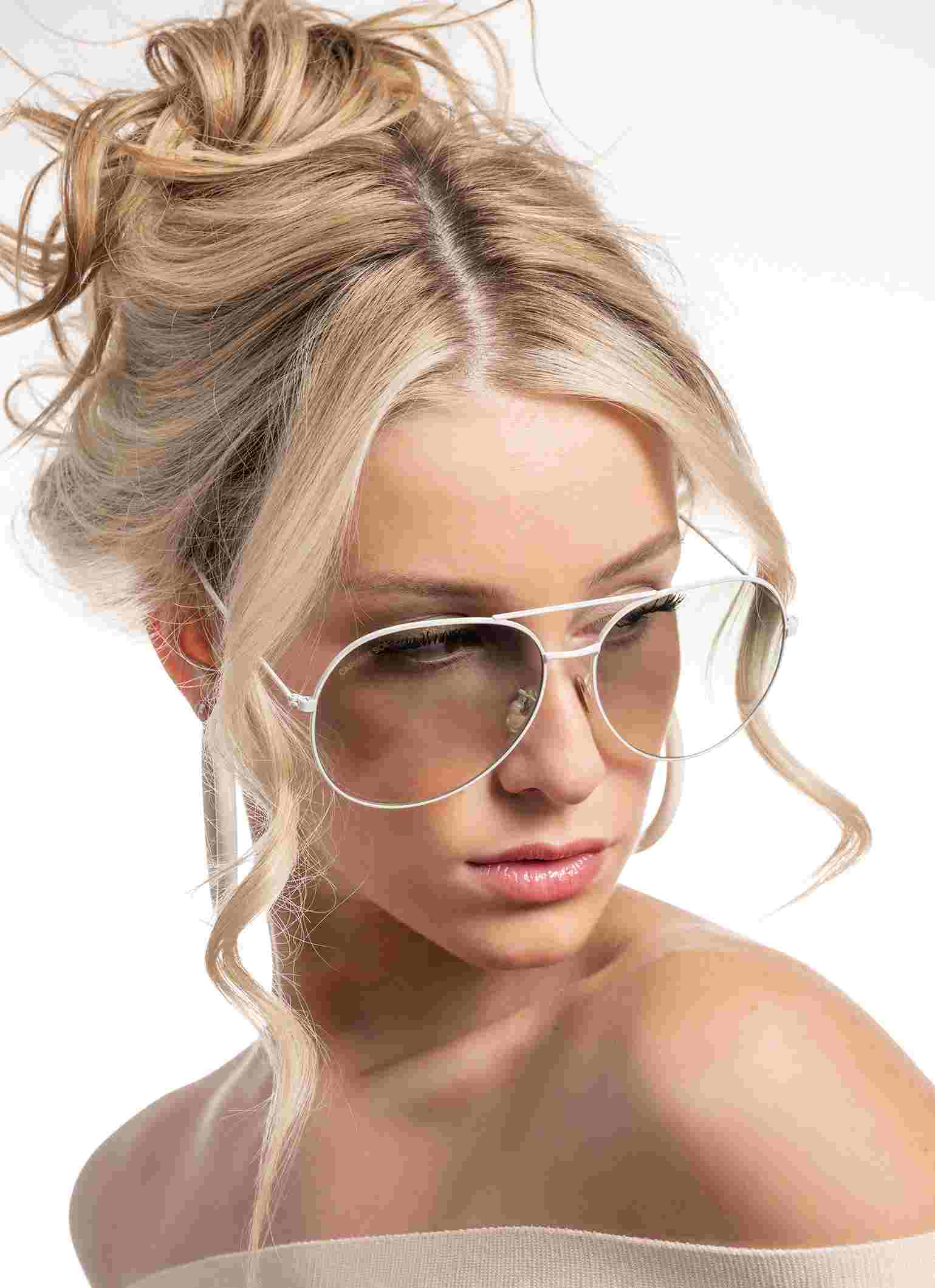 White Aviator sunglasses - Main Image
