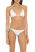 White swim bathing suit made in italy top gold ring