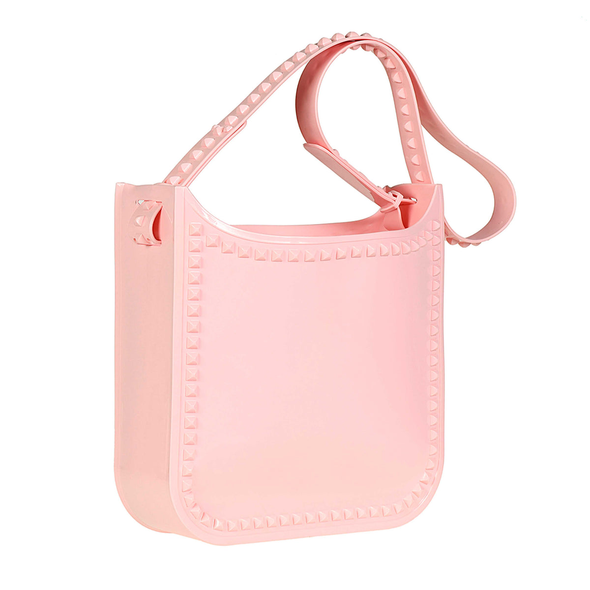 beach purse in baby pink with studs
