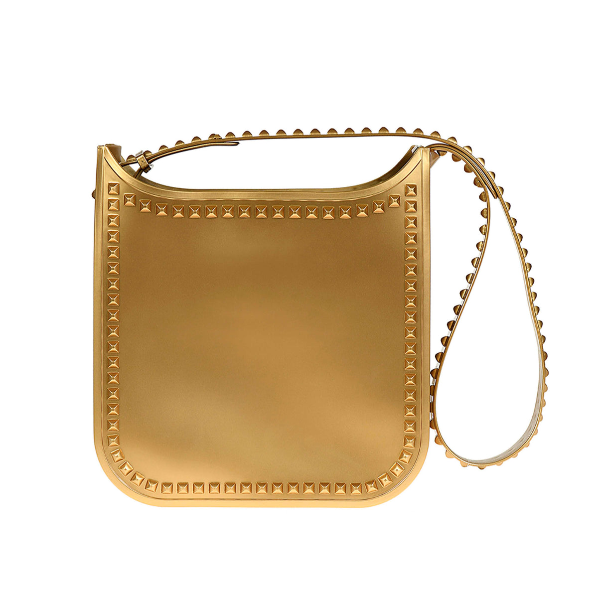 Gold studded large jelly purse from Carmen Sol
