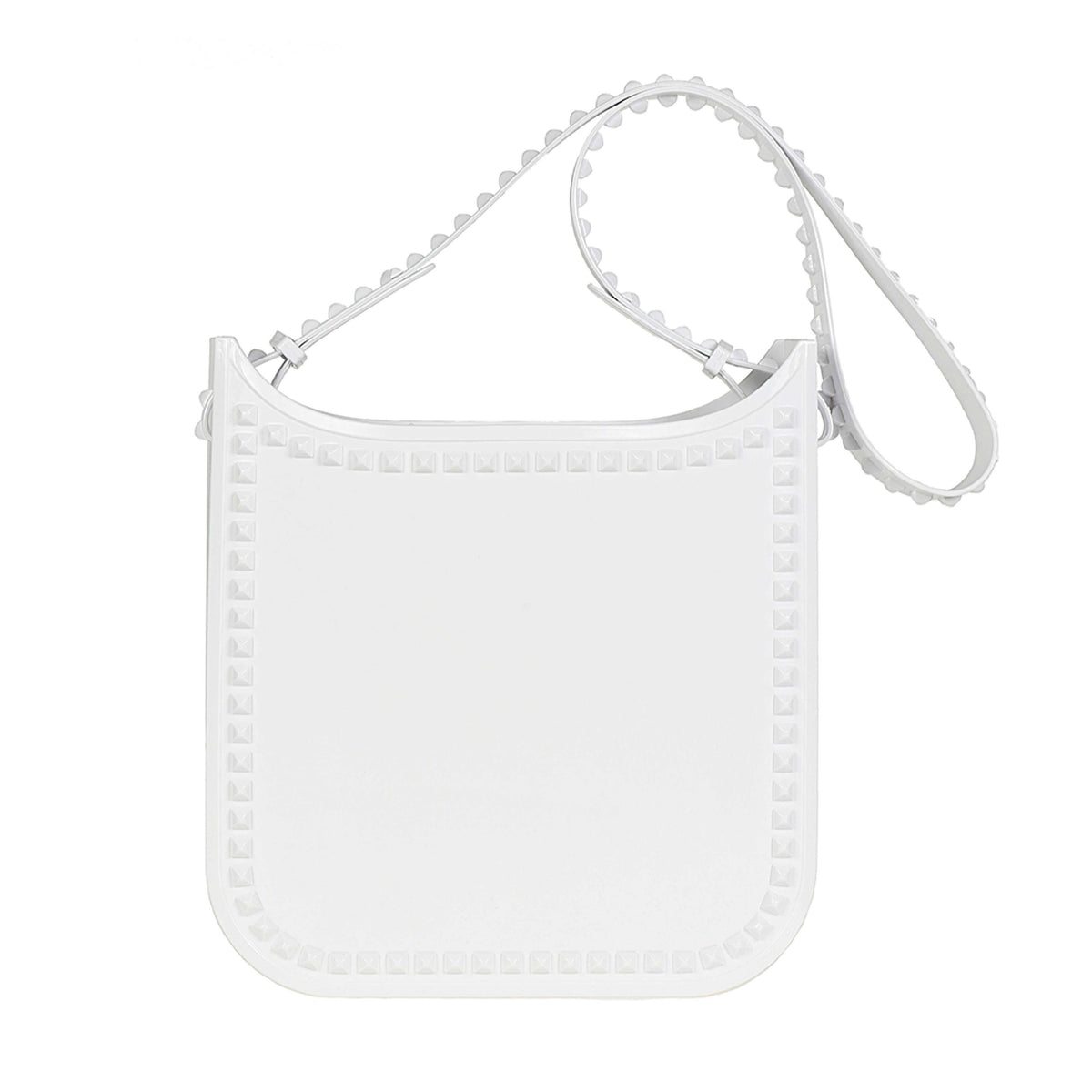 White vegan rubber beach bag from Carmen Sol