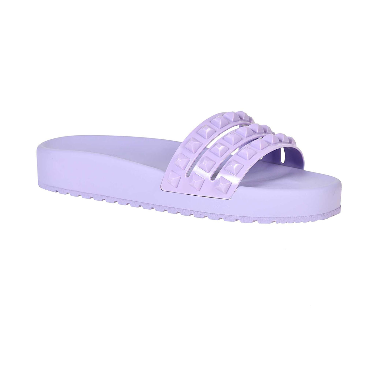 Carmen Sol studded jelly shoes in color violet 