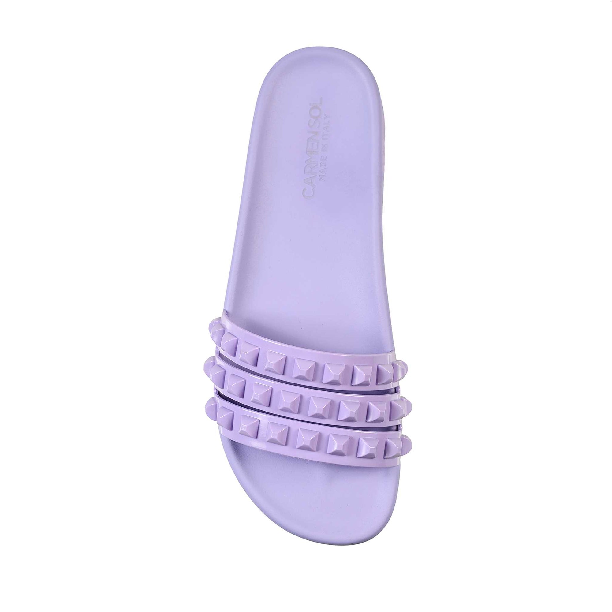 Violet Franco 3 straps jelly slides from Carmen Sol