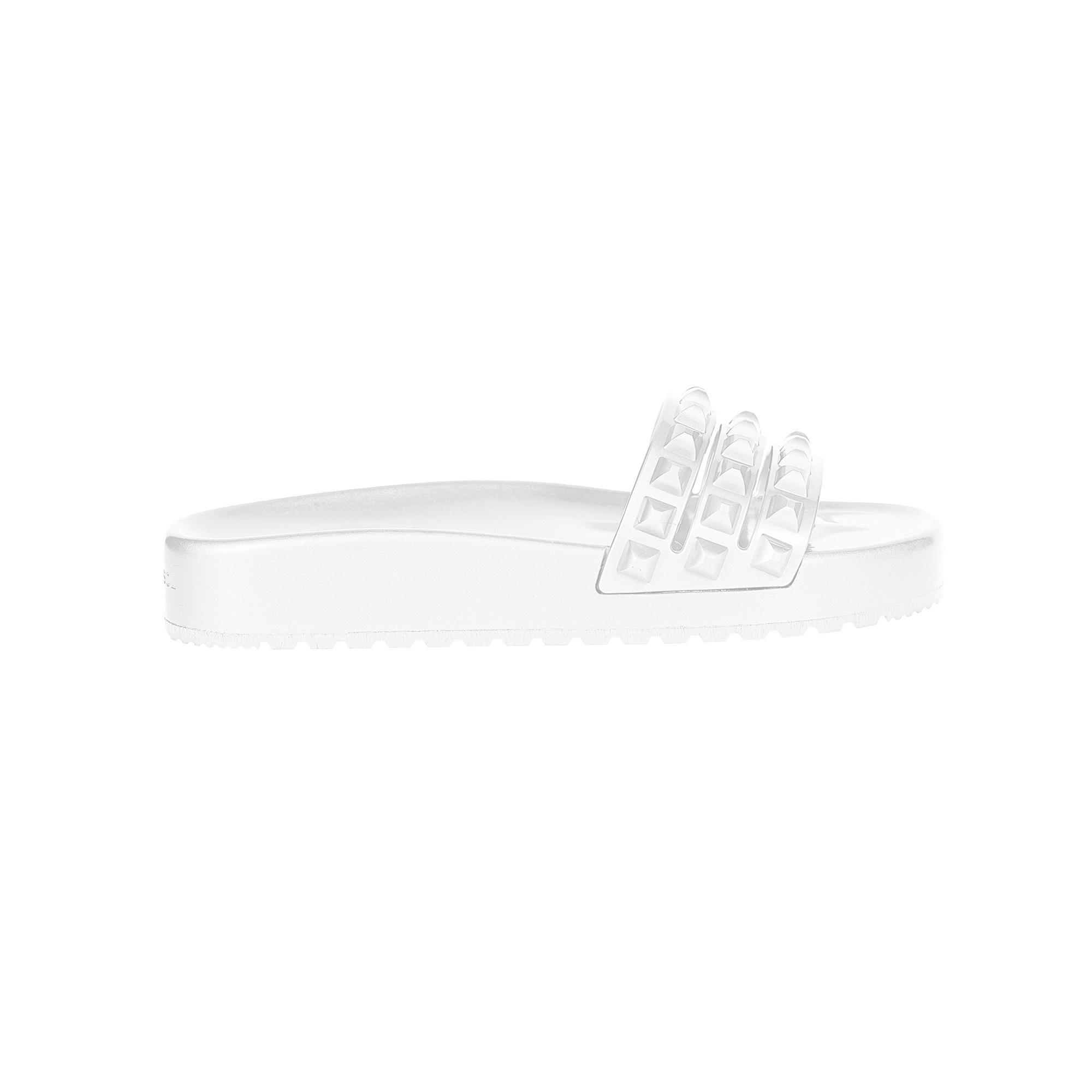 Carmen sol white sandals for women, jelly summer sandals beach look