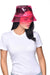 Women wearing made in Italy Bucket hat in color fuchsia