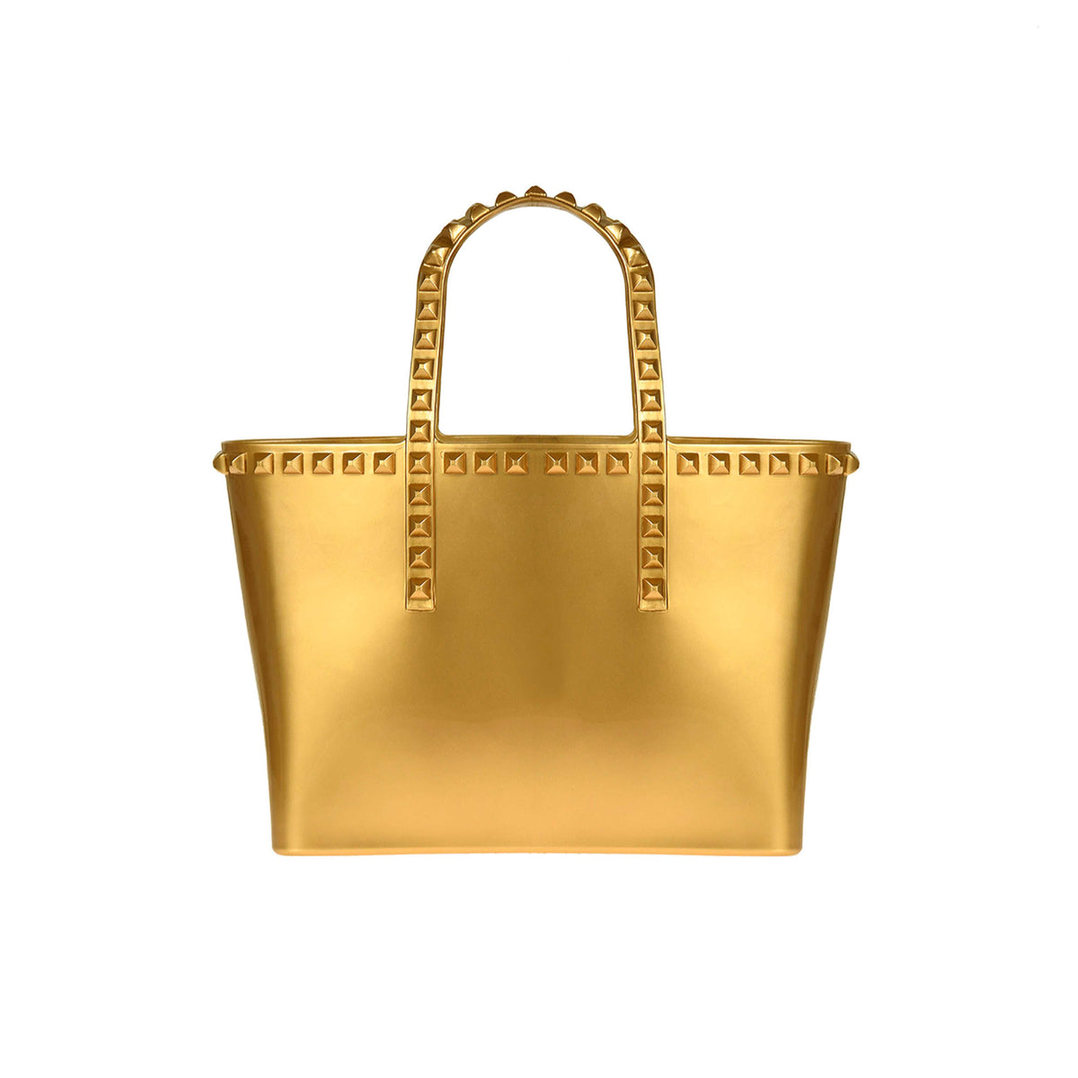 Mini jelly beach bag from Carmen Sol in color gold