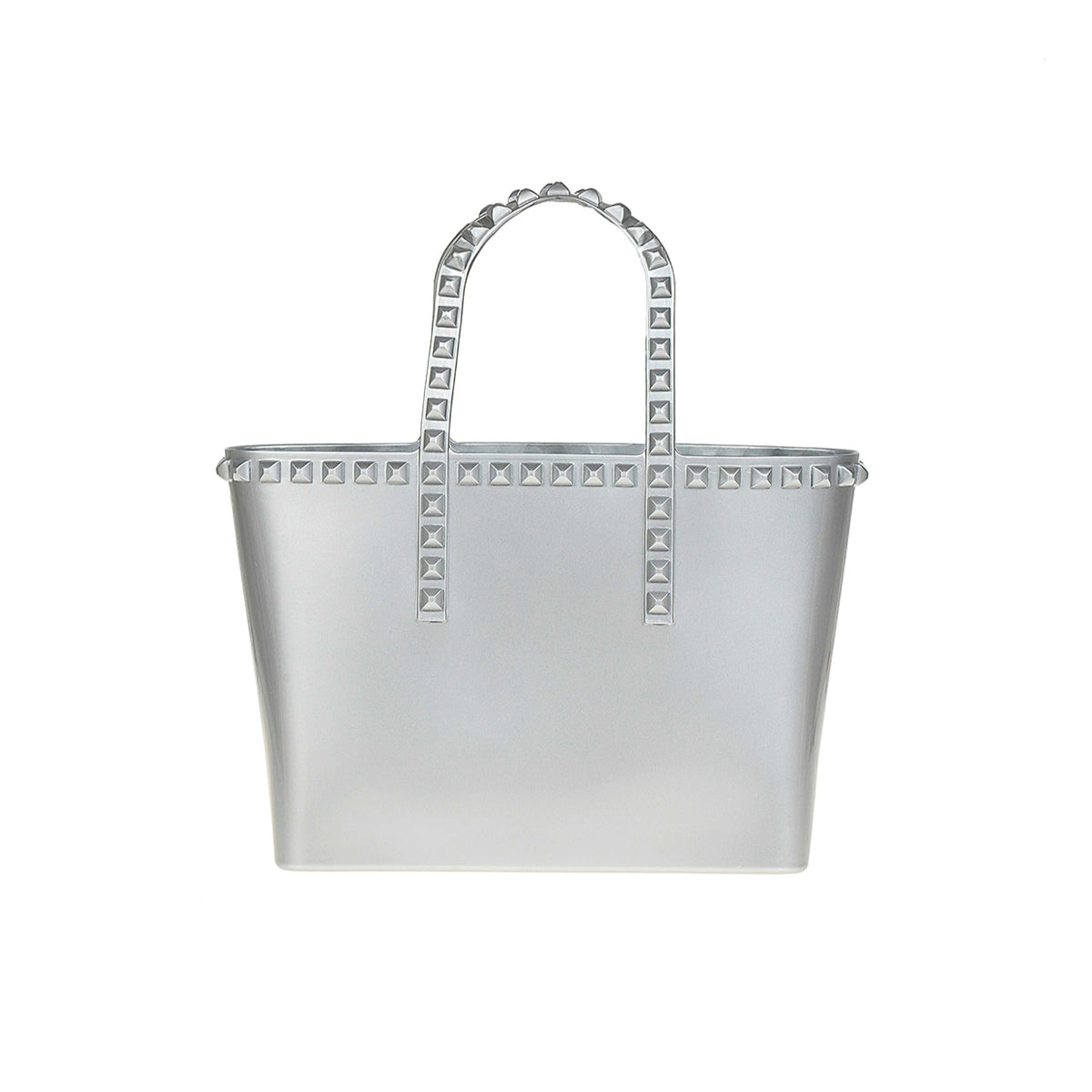 Mini studded jelly purse from Carmen Sol in color silver