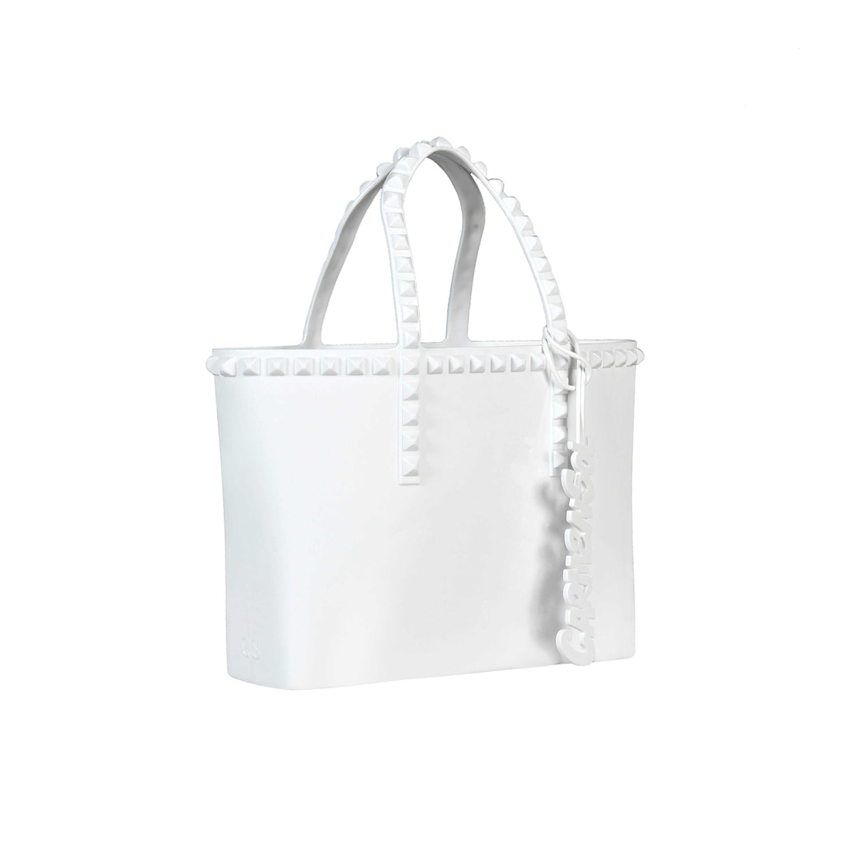 big purses with studs in color white from Carmen Sol