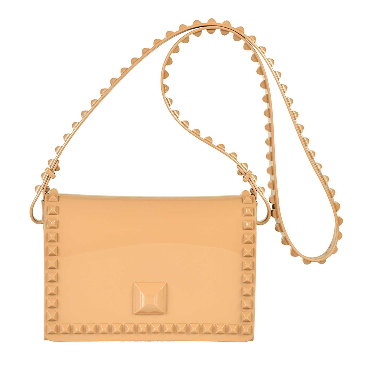 Flap jelly crossbody bag in color blush from Carmen Sol
