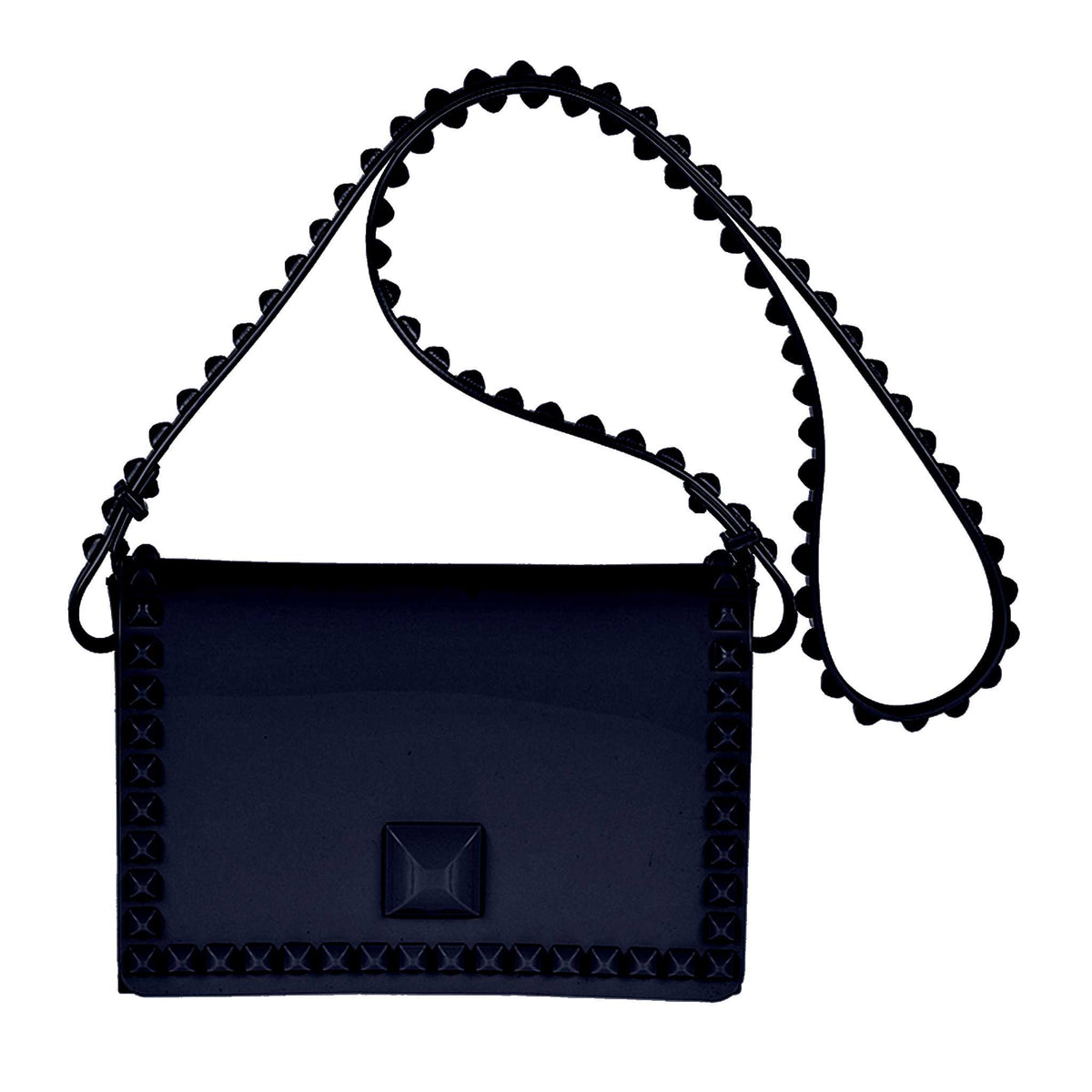 Navy blue flap Jelly crossbody purse from Carmen Sol