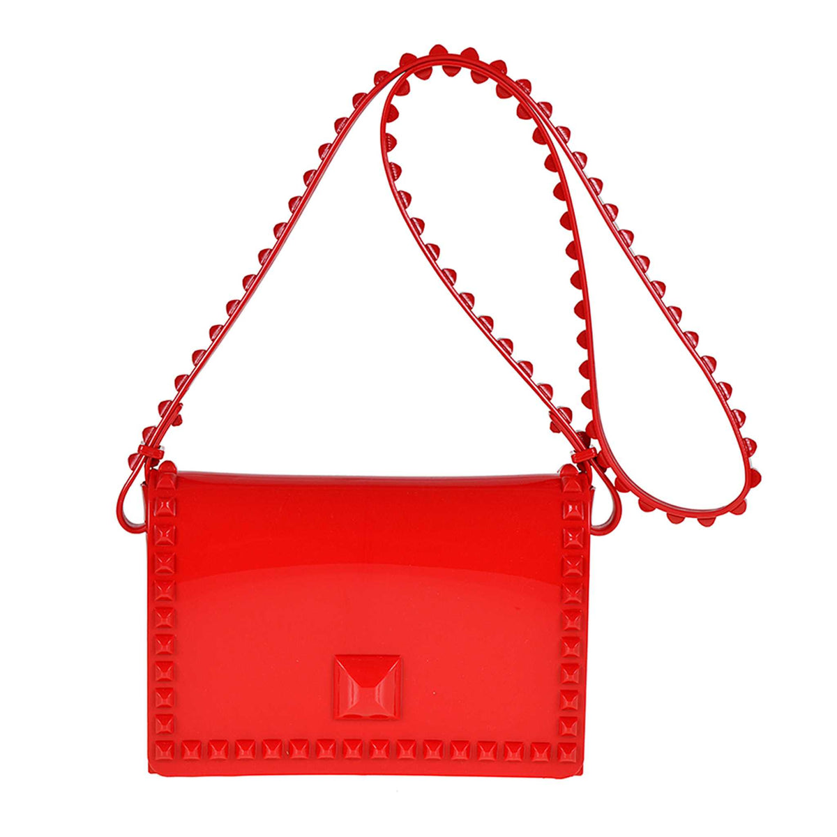 Jelly crossbody purse in color red from Carmen Sol
