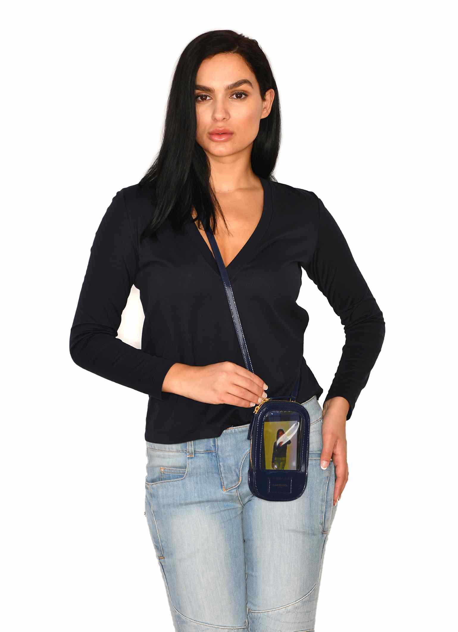 Navy blue Gio smartphone holder from Carmen Sol