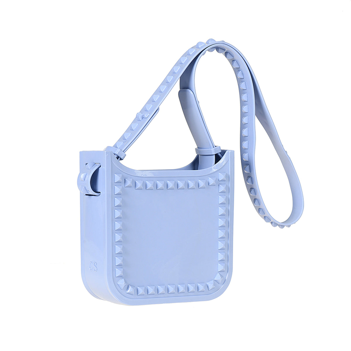 Rose scented Lisa small crossbody beach bags for women in baby blue